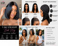 Yaki Straight Glueless Bob Wig – 100% Human Hair